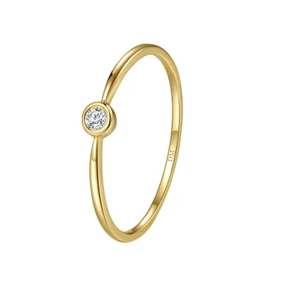 Hey Happiness — Completion Diamond Ring 14K Gold - Gold / EU 49 | US 5