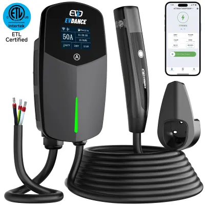 EVDANCE — EVDANCE Home Level 2 EV Charger NACS Wall-mounted Hardwired In - 50A | ETL Certification