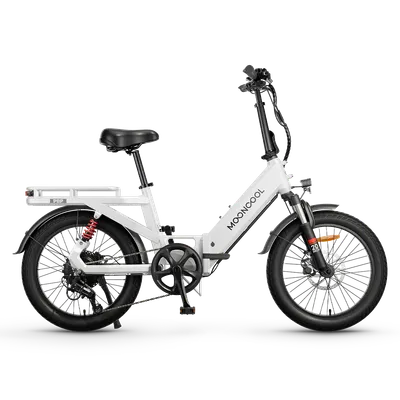 mooncool — POP Folding Electric Bike - White