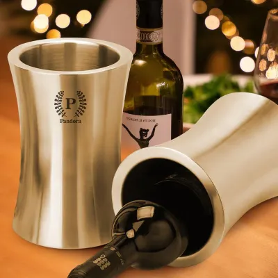 Giftlab — Stainless Steel Wine Chiller With Name Engraved Housewarming Gifts Christmas Gifts