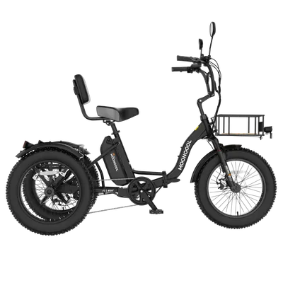 mooncool — FT1 Fat Tire Electric Trike - Cool Black