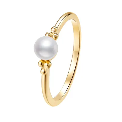 Hey Happiness — Awakening Pearl Ring 14K Gold - Gold / EU 49 | US 5