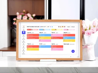 Everblog US — Everblog 21.5" HomeCal™ Calendar - 21.5" HomeCal™+ Oak Frame