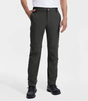 Moosehill — Men's Convertible Hiking Pants Quick Dry Cargo Pants - HikerFlex M015 - Black / L / 32″