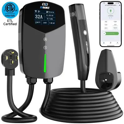 EVDANCE — EVDANCE Home Level 2 EV Charger NEMA 14-50 NACS Tesla Wall-mounted Plug In-32A | ETL Certification