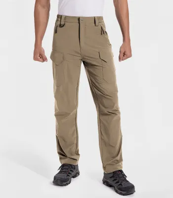 Moosehill — Men's Hiking Pants Lightweight Quick Dry - HikerFlex M045 - Khaki / 40 / 30 in