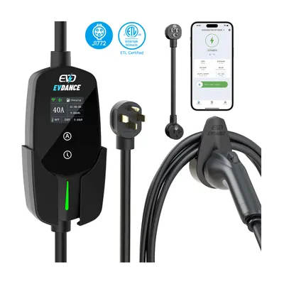 EVDANCE — EVDANCE Flux Level 2 NEMA 14-50 40A J1772 Portable EV Charger | ETL Certification - ETL Listed / Plug & Play