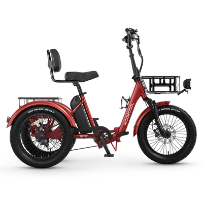 mooncool — TK2 PRO Electric Trike - Burgundy