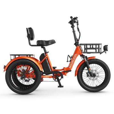 mooncool — TK2 Folding Electric Trike - Vibrant Orange