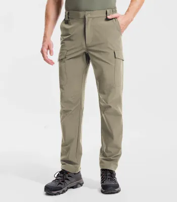 Moosehill — Men's Hiking Cargo Pants Waterproof Quick Dry 7 Pockets - HikerFlex M034 - Light Green / 34