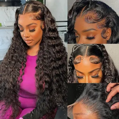 Ashimary Hair — Ashimary 13x6 Full Lace Frontal HD Transparent Deep Wave Wig