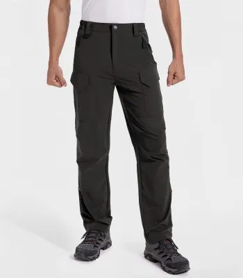 Moosehill — Men's Hiking Pants Lightweight Quick Dry - HikerFlex M045 - Black / 38 / 30 in