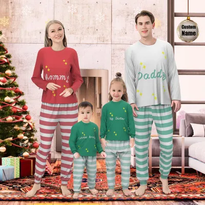 Giftlab — Custom Name pajamas Christmas Pajamas Set For Family