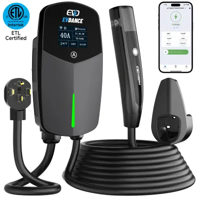 EVDANCE — EVDANCE Level 2 EV Charger NEMA 14-50 NACS Wall-mounted Plug In - 40A | ETL Certification