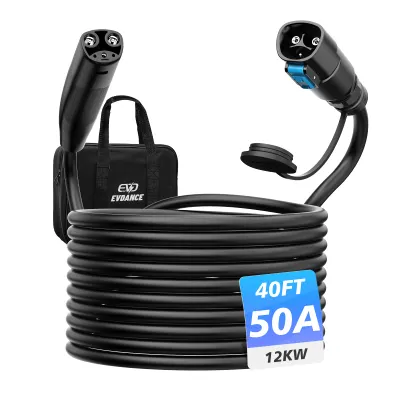EVDANCE — EVDANCE 50A Tesla EV Charging Extension Cable/Cord - 40FT