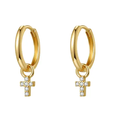 Hey Happiness — Hope Hoop Earrings 14K Gold - Gold / Pair