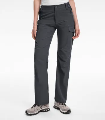 Moosehill — Women's Hiking Pants Lightweight Quick Dry Water Resistant - HikerFlex W023 - Dark Grey / 4